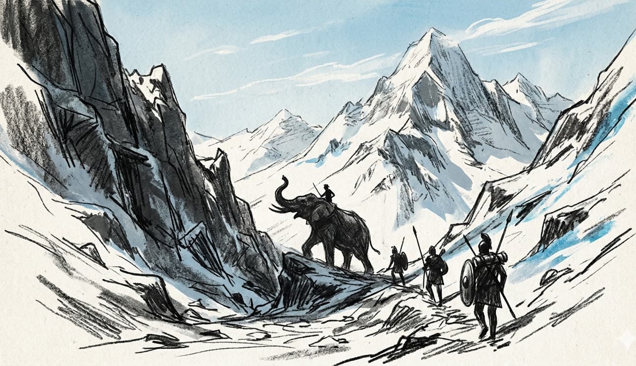 Hannibal crossing the Alps